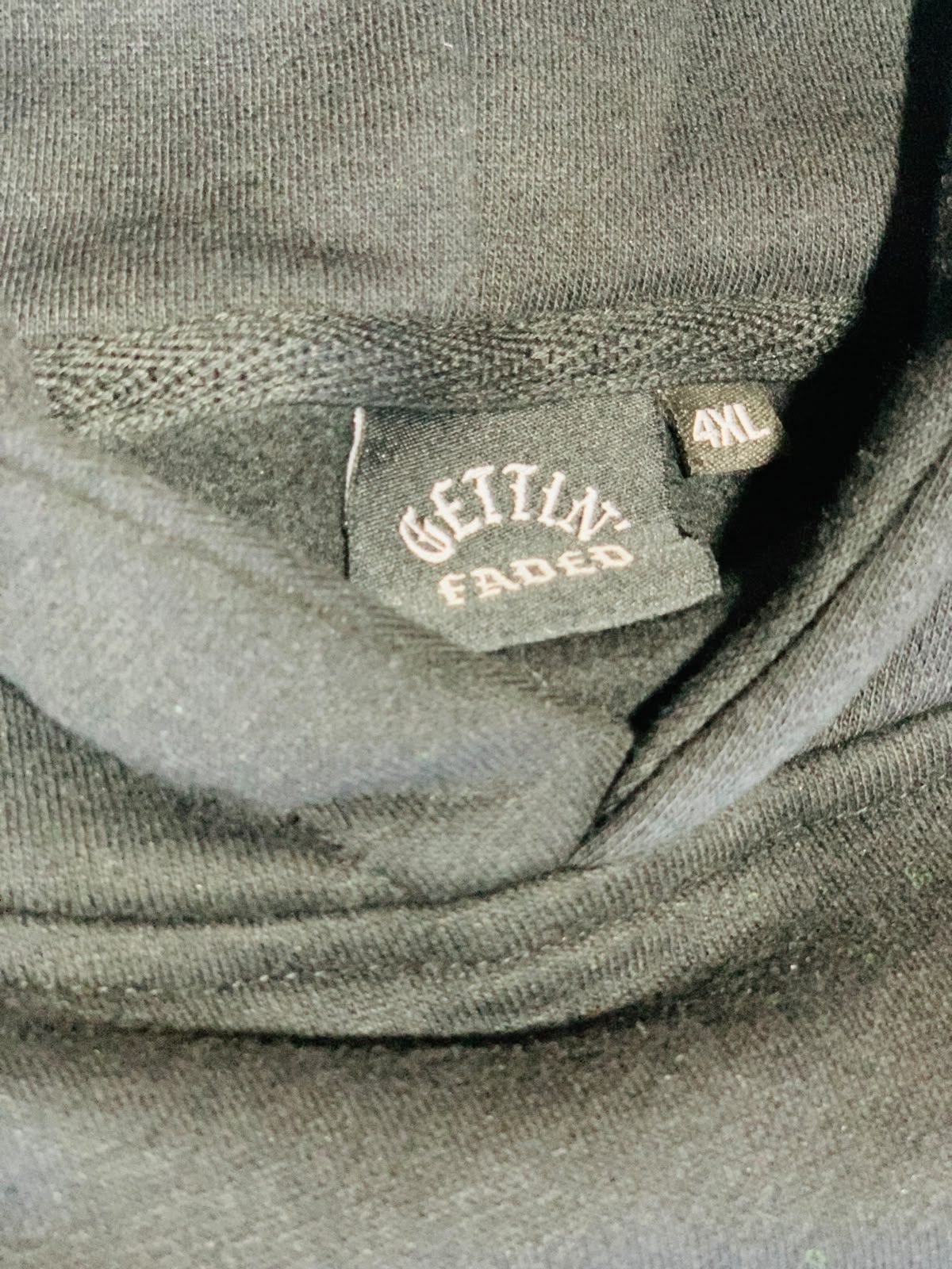 Custom hoodie, neck tag and size label