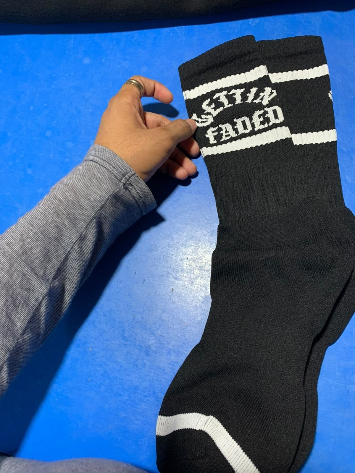 Custom branded socks, matching set